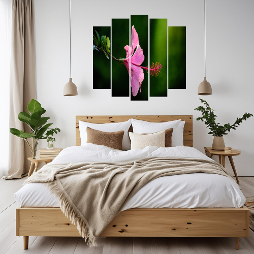 Hibiscus Flower 5-Piece Photo Panel