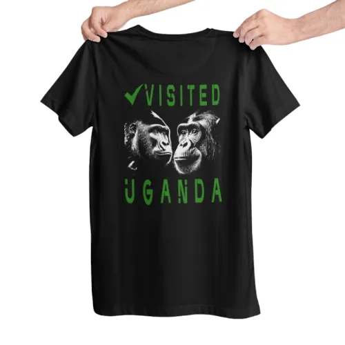 Visited Uganda Apes Wildlife Cotton T-shirt